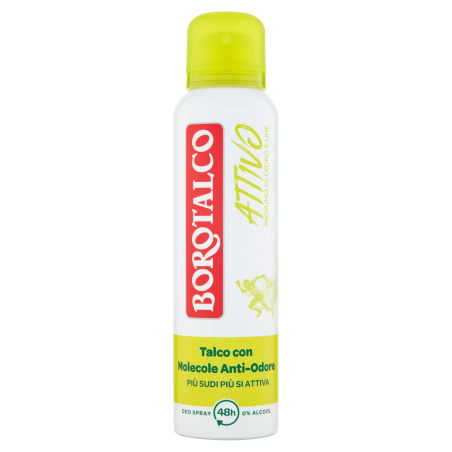 8002410045635Borotalco Deo Spray Active Giallo New 150ml