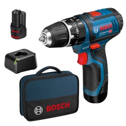 8014211942600 Bosch-B Trapano 12V Mod. GSB 12v-15 Con 2 Batterie 2Ah