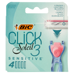 3086123644915Bic Ricambi Rasoio Click Soleil 3 Sensitive - 4pz