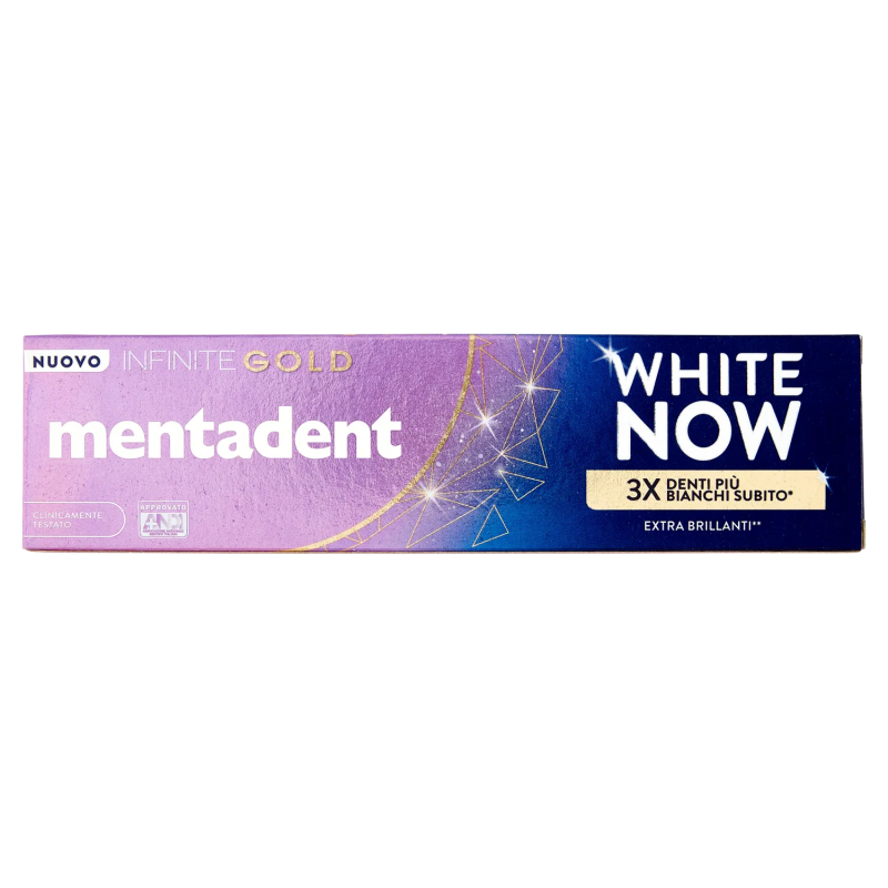 Mentadent Dentifricio White Now Infinite Gold 75ml