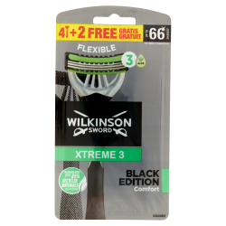 4027800383801Wilkinson Extreme 3 Black Edition Usa & Getta 4+2pz