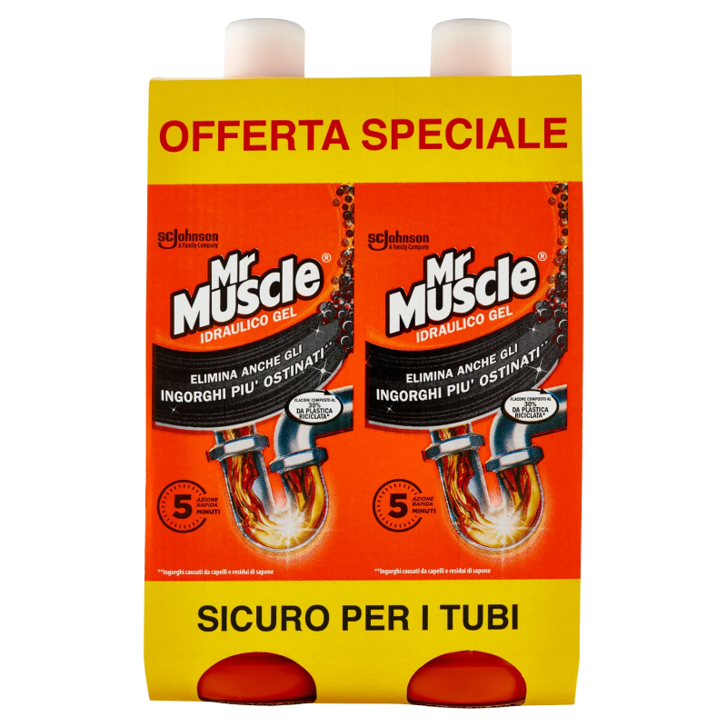5000204275742Mr. Muscle Idraulico Gel Bipacco 2x1000ml