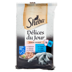4770608259976Sheba Delices Du Jour Salmone e Tonno 6x50gr