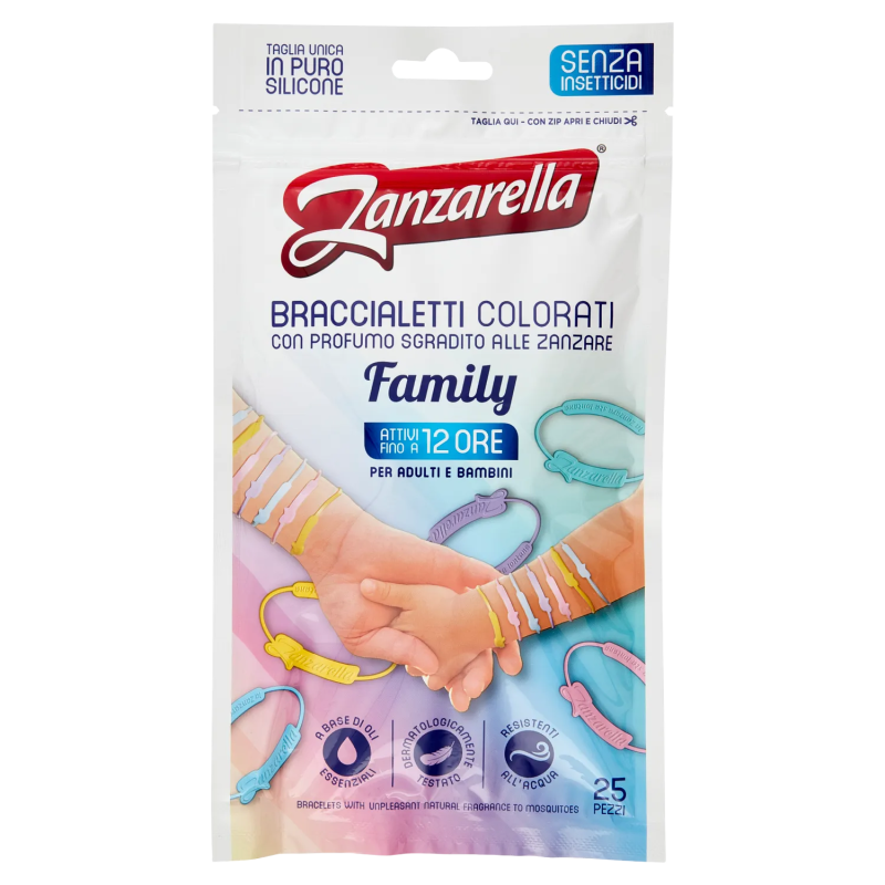 8017331089248 Zanzarella Braccialetti Colorati Family 25pz
