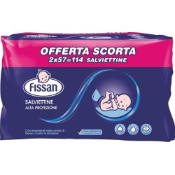 8710447375136Fissan Baby Salviettine Alta Protezione 2x57pz