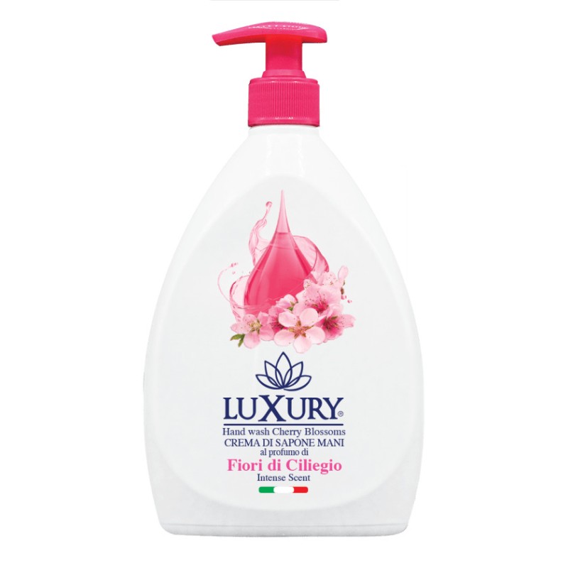 8033447586518 Luxury Sapone Liquido Fiori di Ciliegio Con Dispenser 750ml