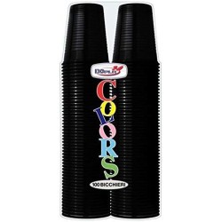 8005090001496Dopla Bicchieri Riutilizzabili Neri 200cc 100pz