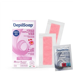 8001365810114Depilsoap Strisce Depilatorie Viso Pelli Sensibili 20pz