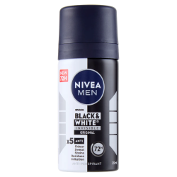 42246190Nivea Deo Spray Black & White Invisible Original Men Travel 35ml