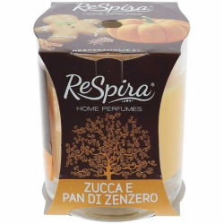 8002840820758 Respira Candela Profumata Zucca e Pan di Zenzero 140gr