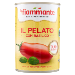 8001737102052La Fiammante Il Pelato Con Basilico 400gr