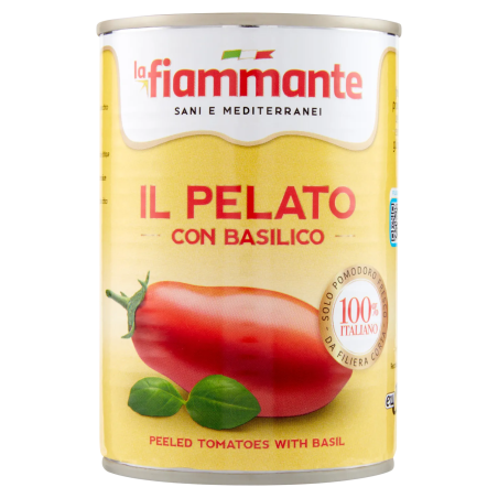 8001737102052La Fiammante Il Pelato Con Basilico 400gr