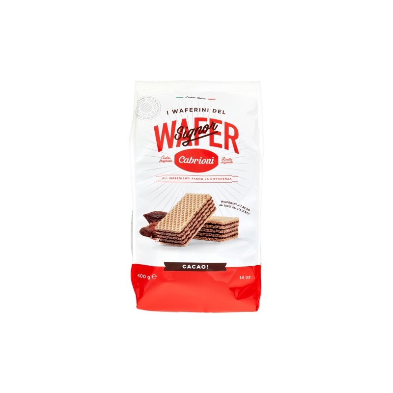 8000155306509Cabrioni Wafer Cacao 400gr