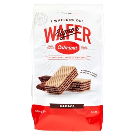 8000155306509Cabrioni Wafer Cacao 400gr