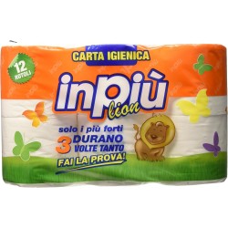 8033011700838In Più Lion Carta Igienica 12 Rotoli