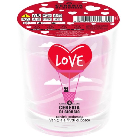8006545174260 Di Giorgio Candela Profumata Forma Bicchiere Love 1pz