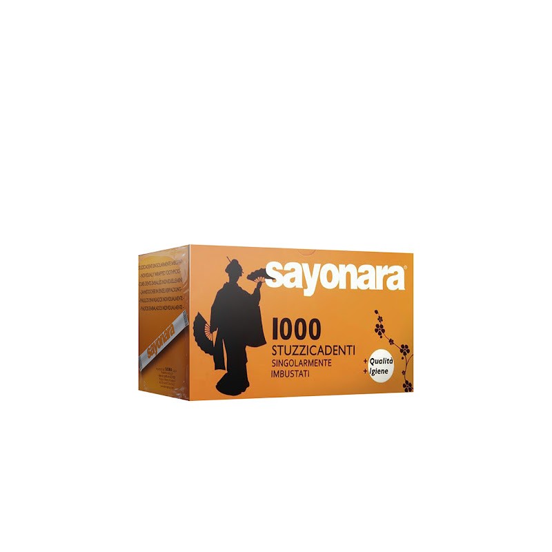 8000675113663Sayonara Stuzzicandenti Singolarmente Imbustati 1000pz 8000675113663Sayonara Stuzzicandenti Singolarmente Imbustati 1000pz
