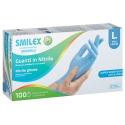 8024151809611 Derma Guanti Nitrile Blu Misura Grande 100pz