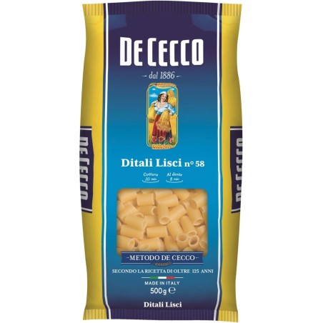 8001250120588 De Cecco 058 Ditali Lisci 500gr