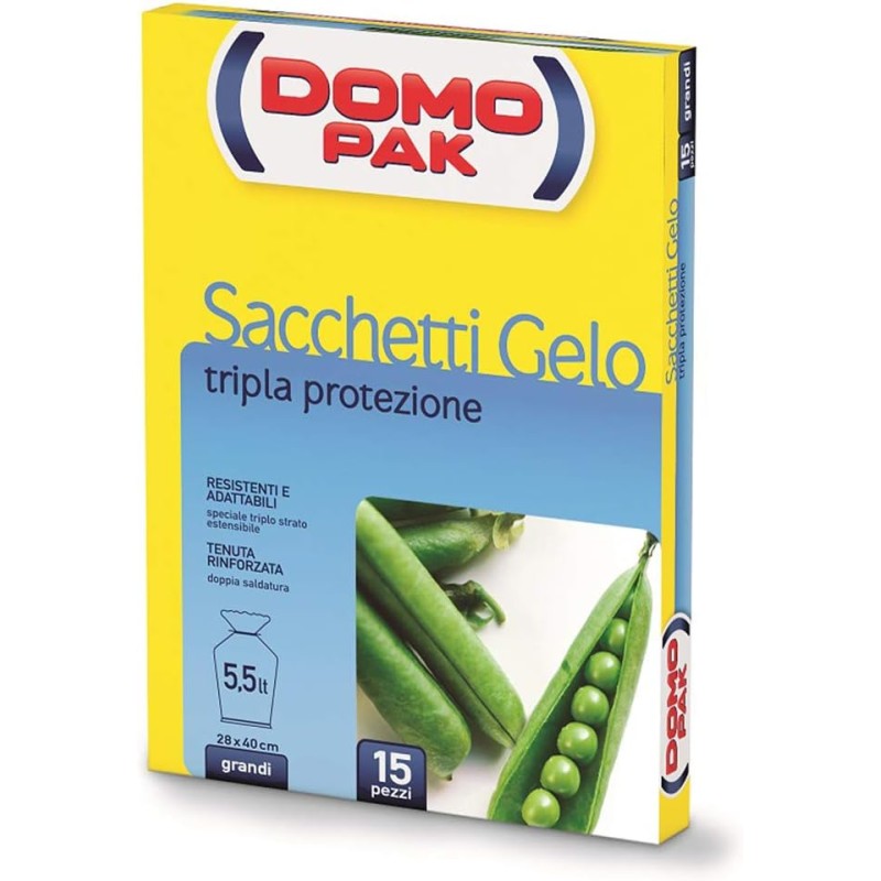 8001410086167 Domopak Sacchetti Gelo Grandi 15pz