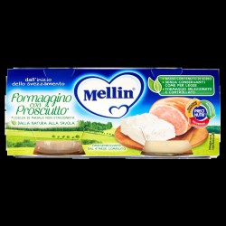 5900852022012 Mellin Omogeneizzato Formaggino Con Prosciutto 2x80gr