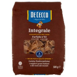 8001250006189 De Cecco Integrale n.093 Farfalle 500gr
