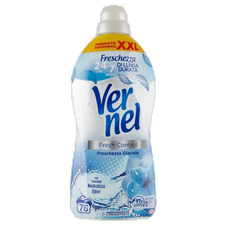 8015100576845 Vernel Ammorbidente Fresh Control - Freschezza Glaciale 76 Misurini 1900ml