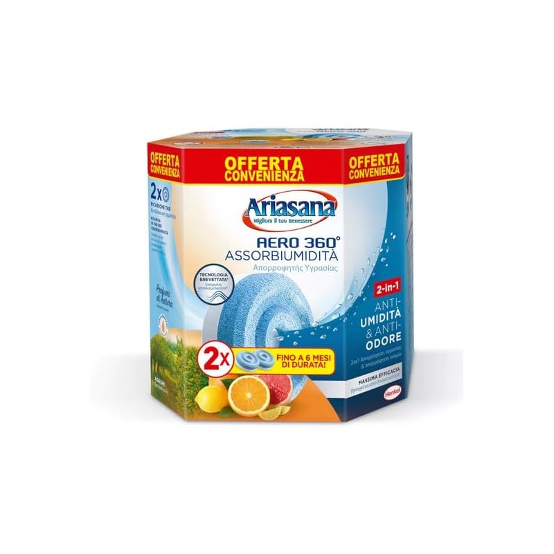 8004630933372 Ariasana Aero Tabs Agrumi 2x450gr