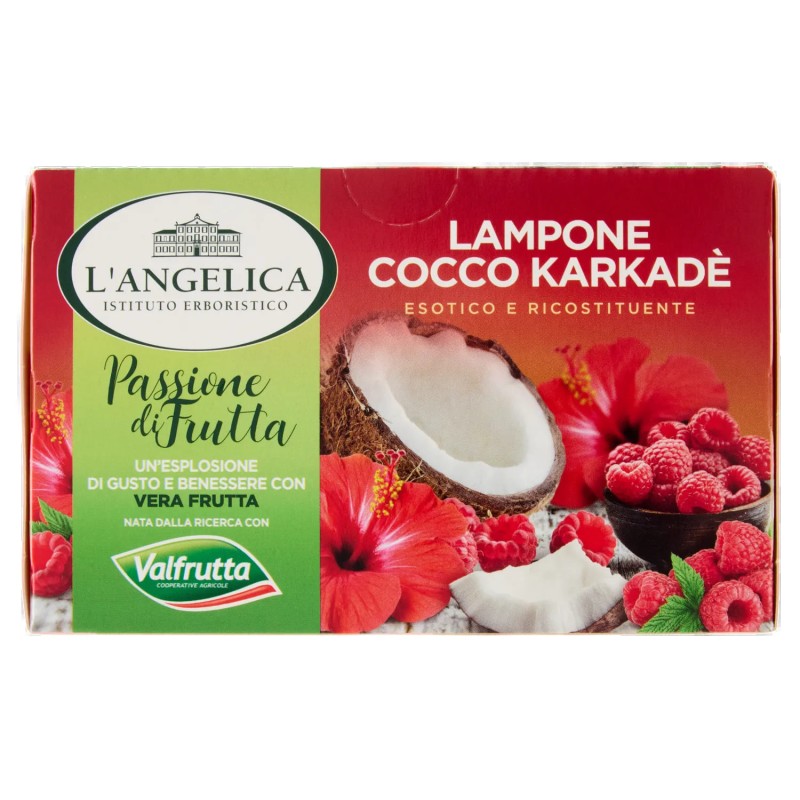 8017331099018 L'Angelica Infuso Valfrutta Lampone Cocco Karkadè 15 Filtri