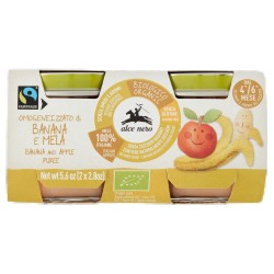 8009004812321 Alce Nero Omogeneizzato di Banana e Mela 2x80gr