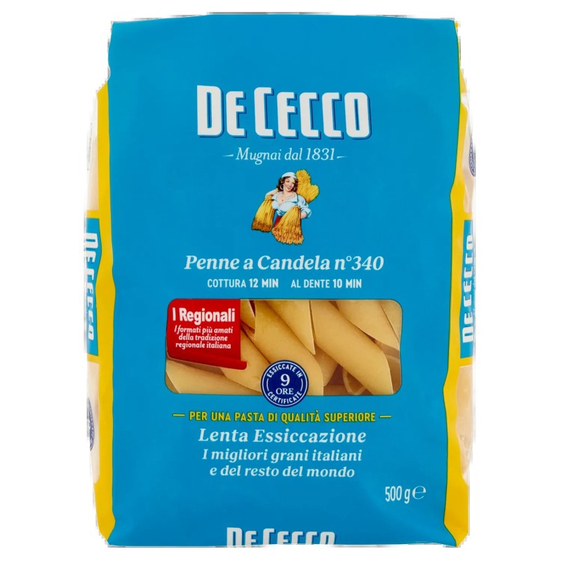 8001250123404 De Cecco 340 Penne a Candela 500gr