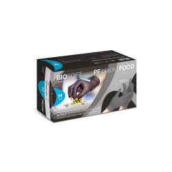 8058647846774 Biosoft Guanti Nitrile Nero Medium 100pz