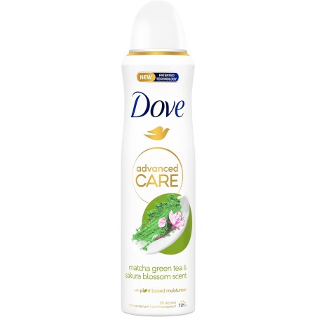 8720181291654 Dove Deo Spray Advanced 72H Matcha Green Tea & Sakura 150ml