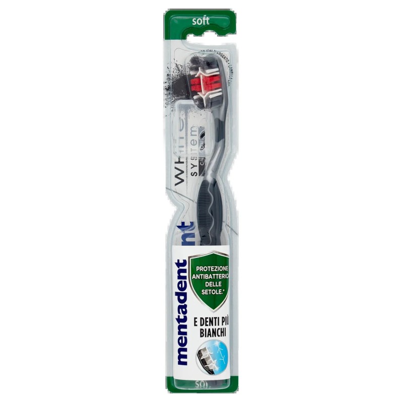 8720181113949 Mentadent Spazzolino White System Carbone 1pz