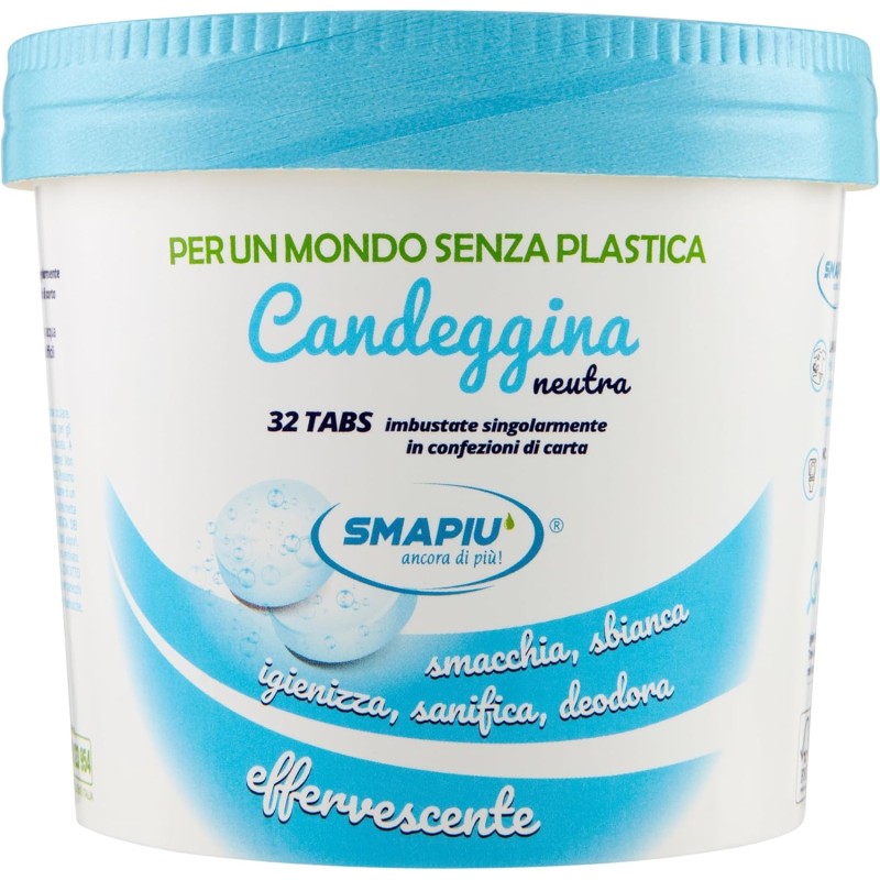 8033765130233 Smapiù Candeggina Neutra Effervescente Tabs 32pz