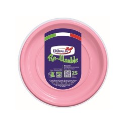 8005090023955 Dopla Piatti Riutilizzabili Piani Rosa 22cm 25pz