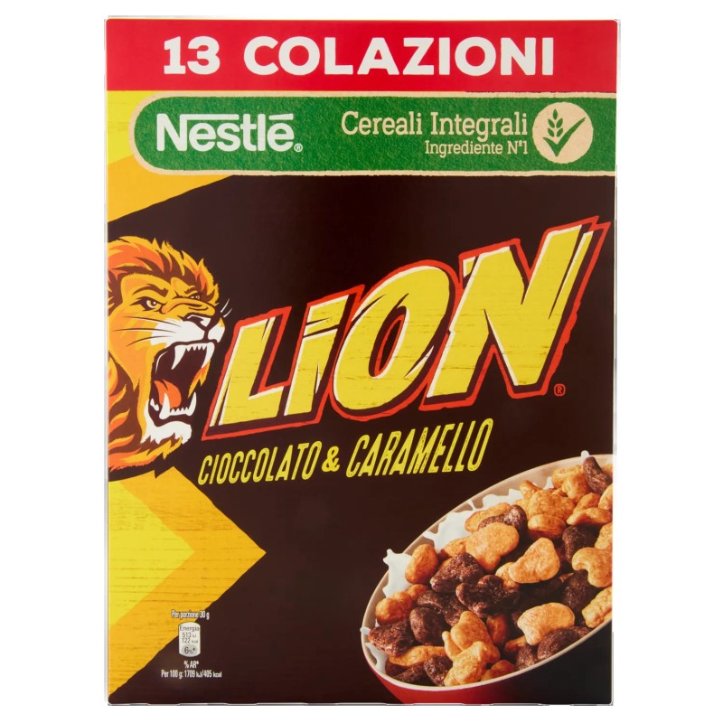 7613035361201 Nestlé Lion Cereali Integrali Con Cioccolato e Caramello 400gr