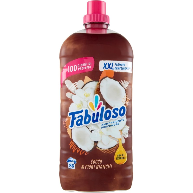 8718951588738 Fabuloso Ammorbidente Concentrato Cocco e Fiori Bianchi 86 Misurini 1900ml