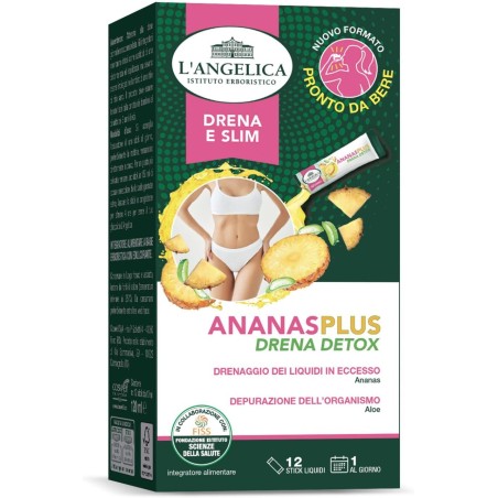 8017331096826 L'Angelica Ananas Plus Drena Detox 12 Stick