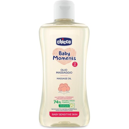 8058664129331 Chicco Baby Moments Olio Massaggio Sensitive 200ml