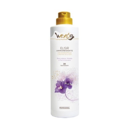 8054729631283 Wexor Elixir Ammorbidente Rosa Indiana, Violetta E Fiori Di Zenzero 30 Misurini 750ml