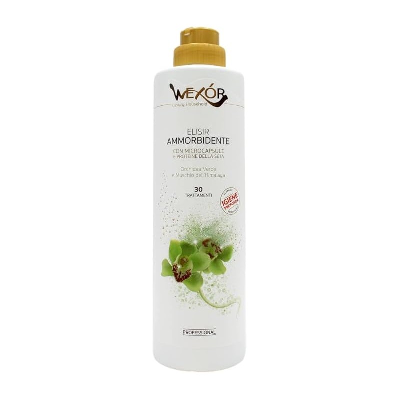 8054729631276 Wexor Elixir Ammorbidente Orchidea Verde E Muschio Dell'himalaya 30 Misurini 750ml