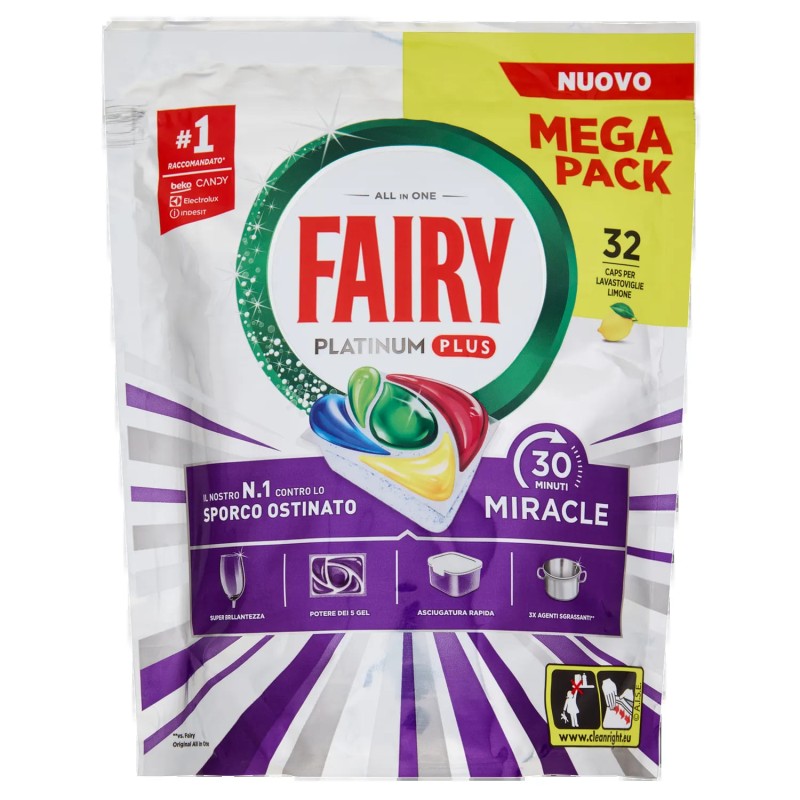 8700216887267 Fairy Caps Miracle Lemon 32pz