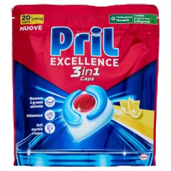 8015100580651 Pril Caps Excellence 3in1 Limone 20pz