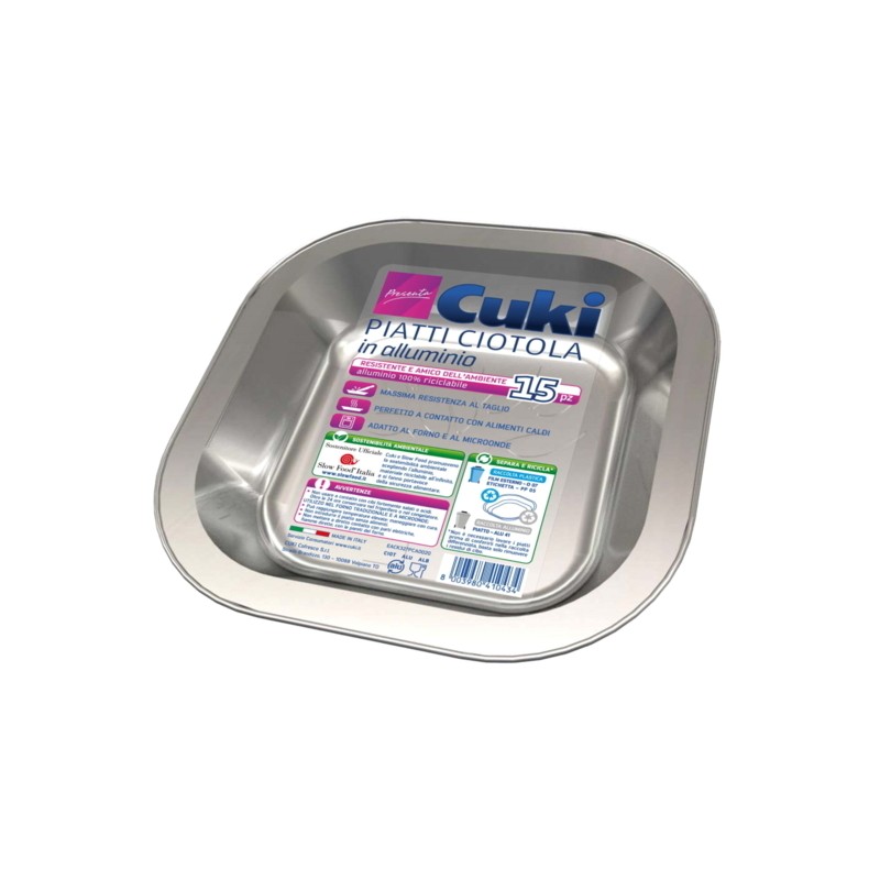 Cuki Piatti Ciotola Alluminio 15pz
