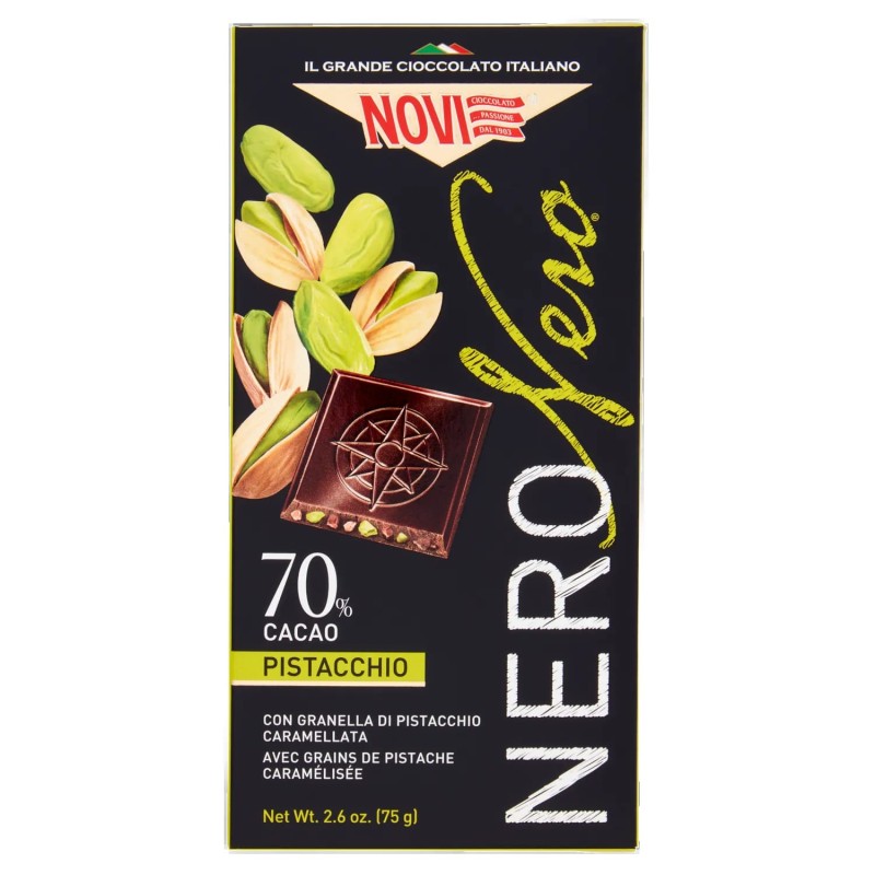 Novi NeroNero 70% Cacao Pistacchio 75gr