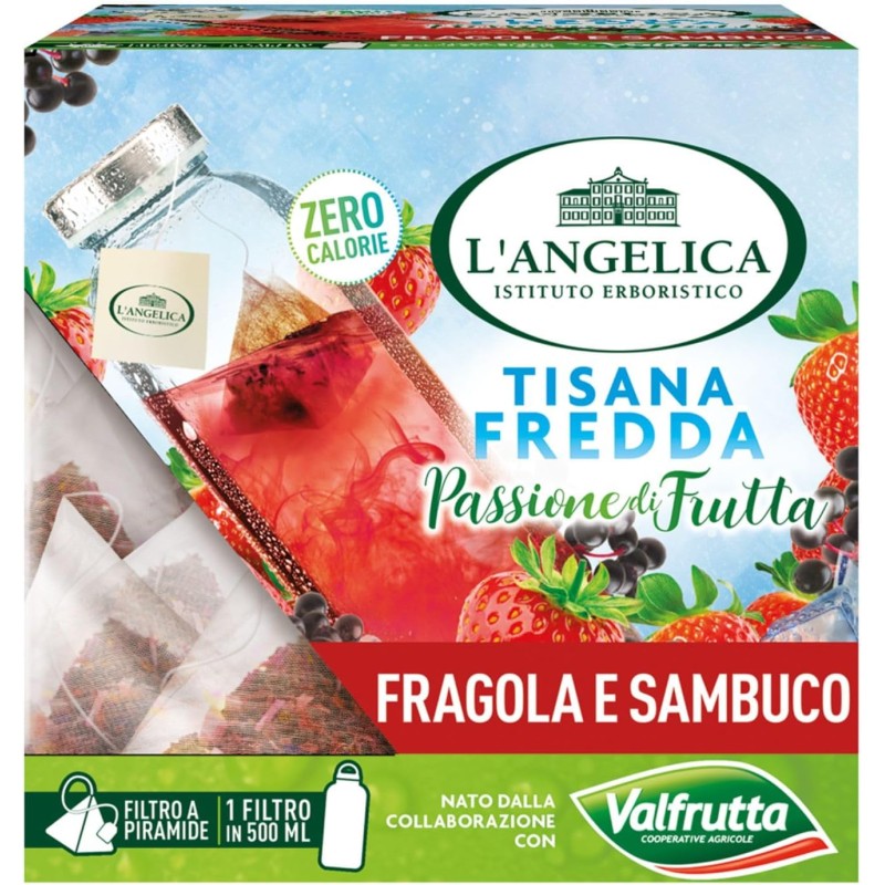 L'angelica Tisana Fredda Fragola e Sambuco 10 Filtri
