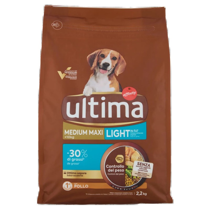 Ultima Medium Maxi +10kg Light Pollo 2200gr