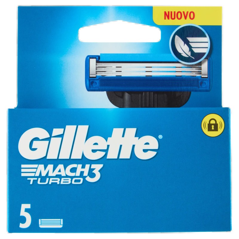 Gillette Mach3 Turbo Ricambio New 5pz