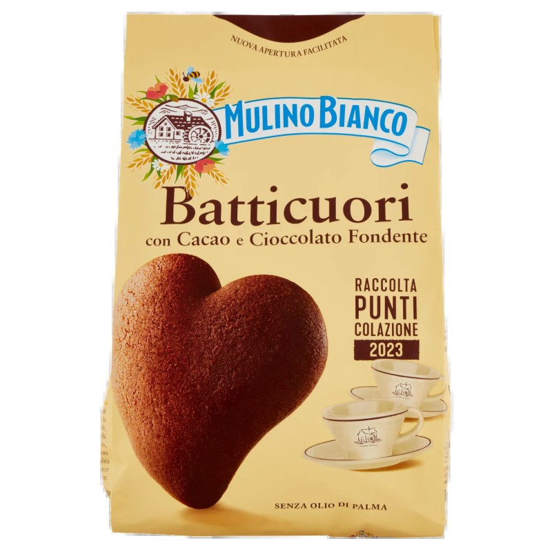 Mulino Bianco Batticuori Biscotti con Cacao e Cioccolato 350gr